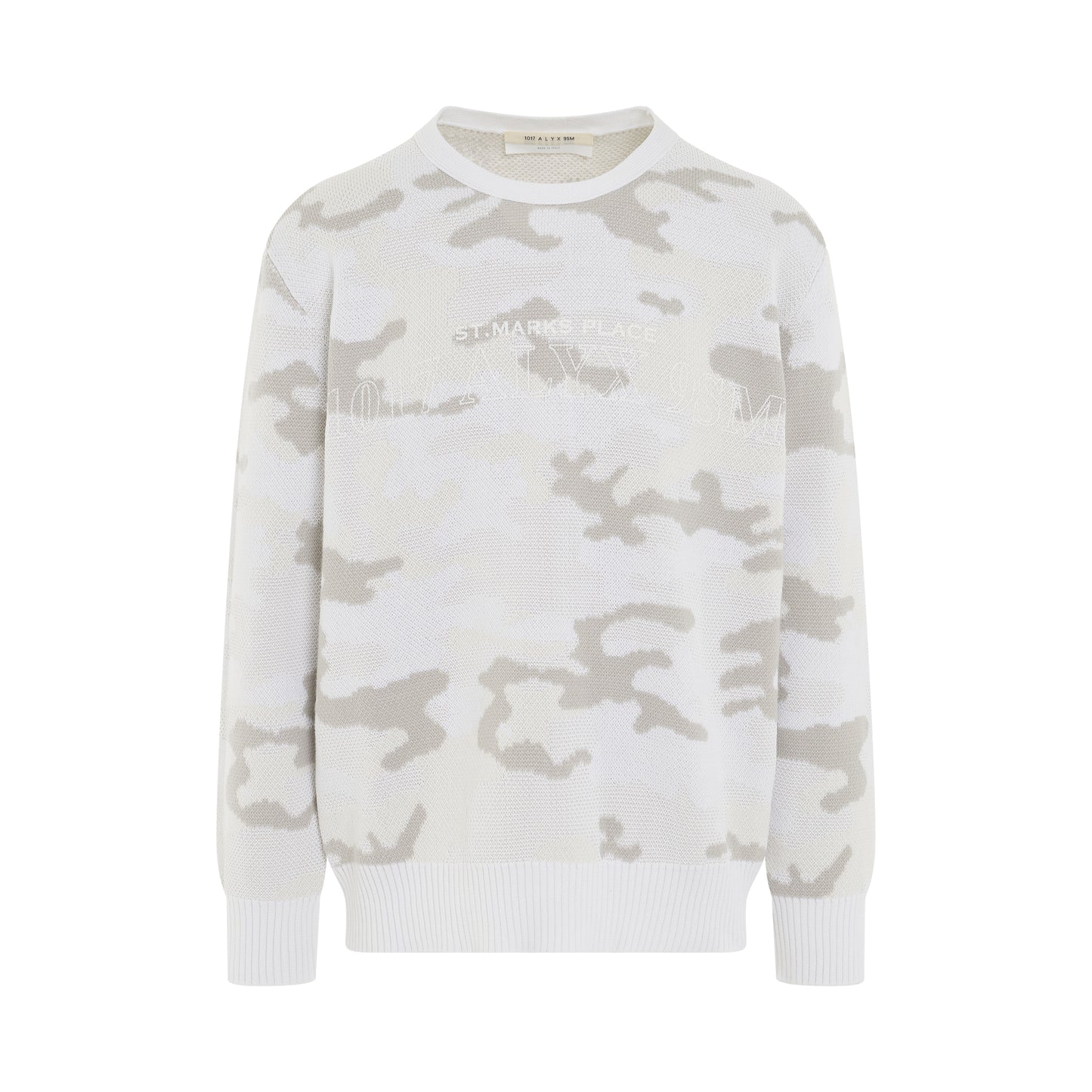 Graphic Crewneck Sweater in Camo Black/Grey