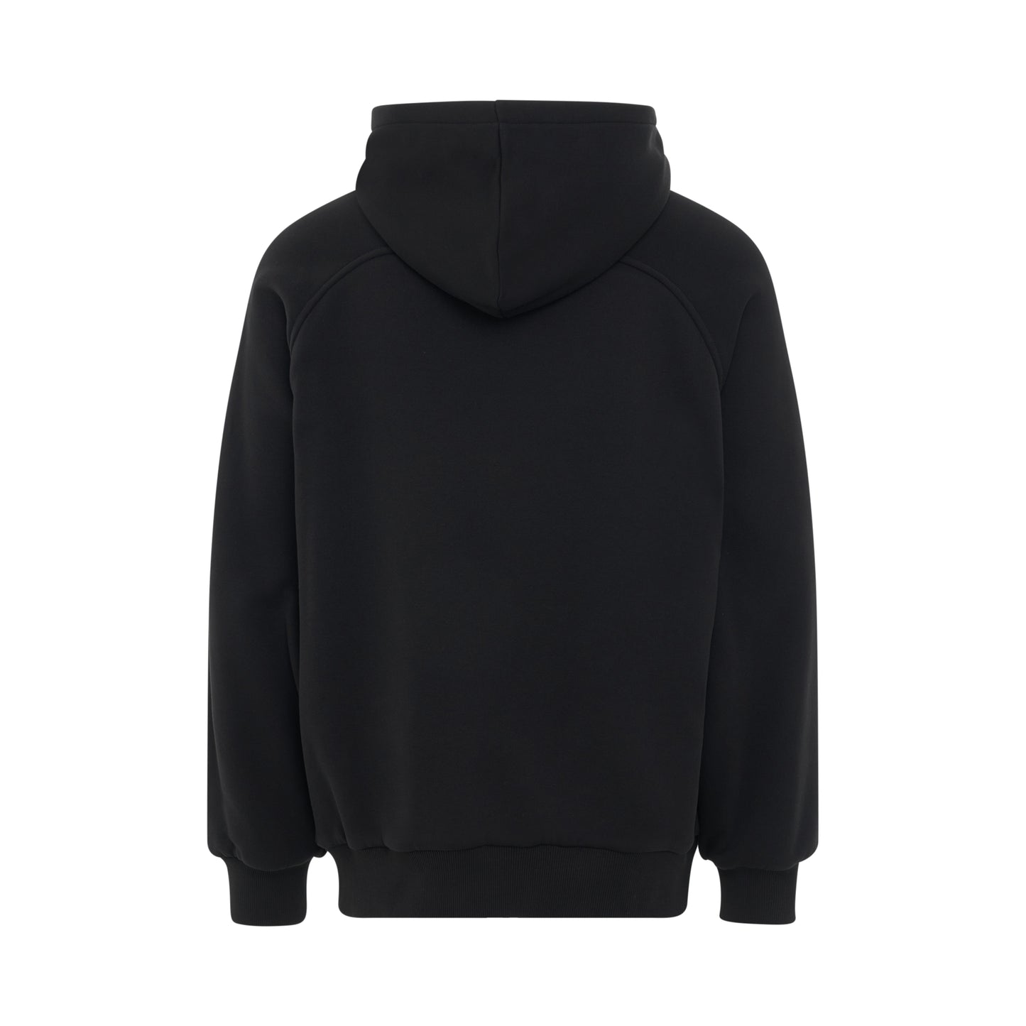 Sprayed Print Hoodie in Black