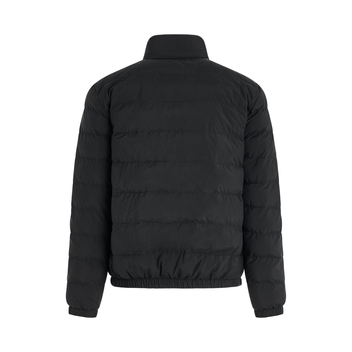 Lightweight Buckle Puffer Jacket in Black