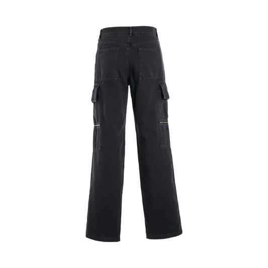 Skater Cargo Pants in Washed Black