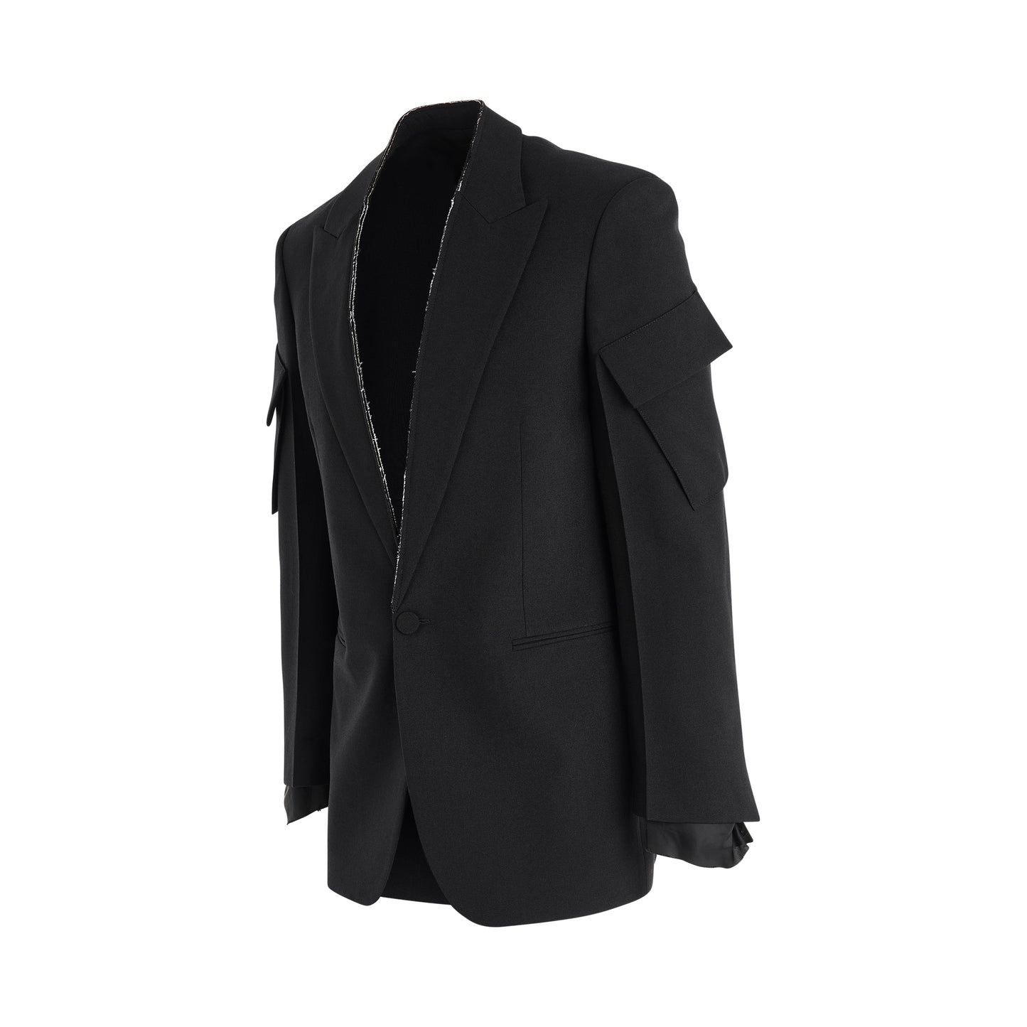 Pocket Sleeve Blazer in Black