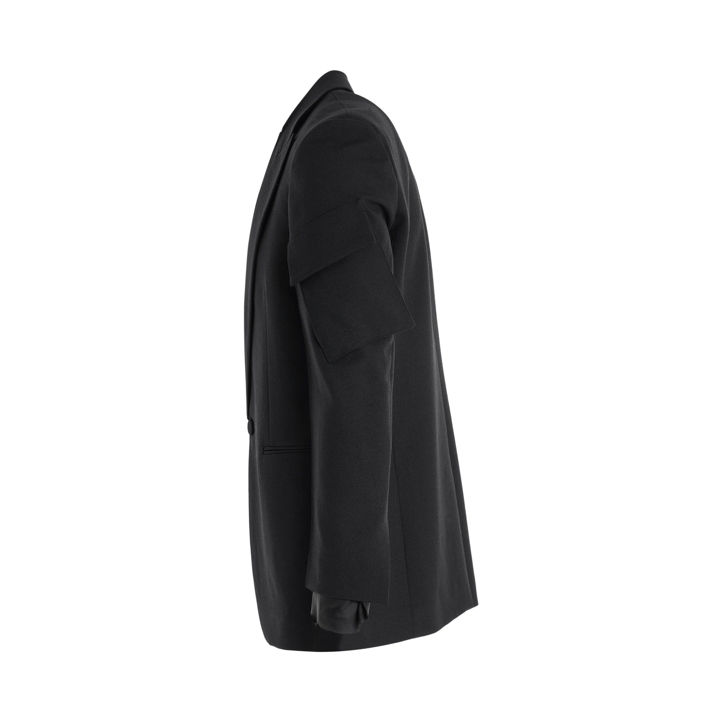Pocket Sleeve Blazer in Black