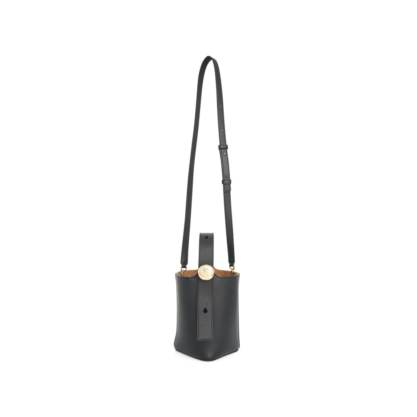 Mini Pebble Bucket Bag in Black