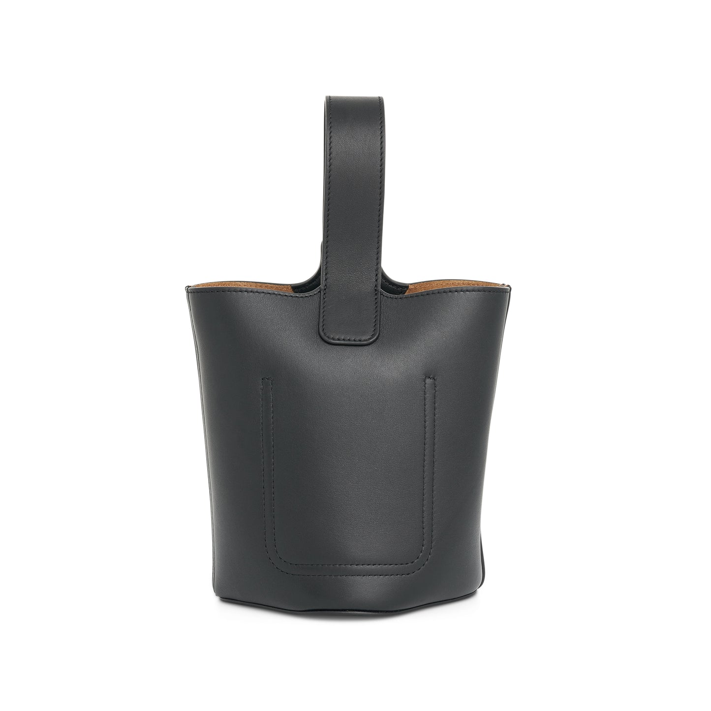 Mini Pebble Bucket Bag in Black