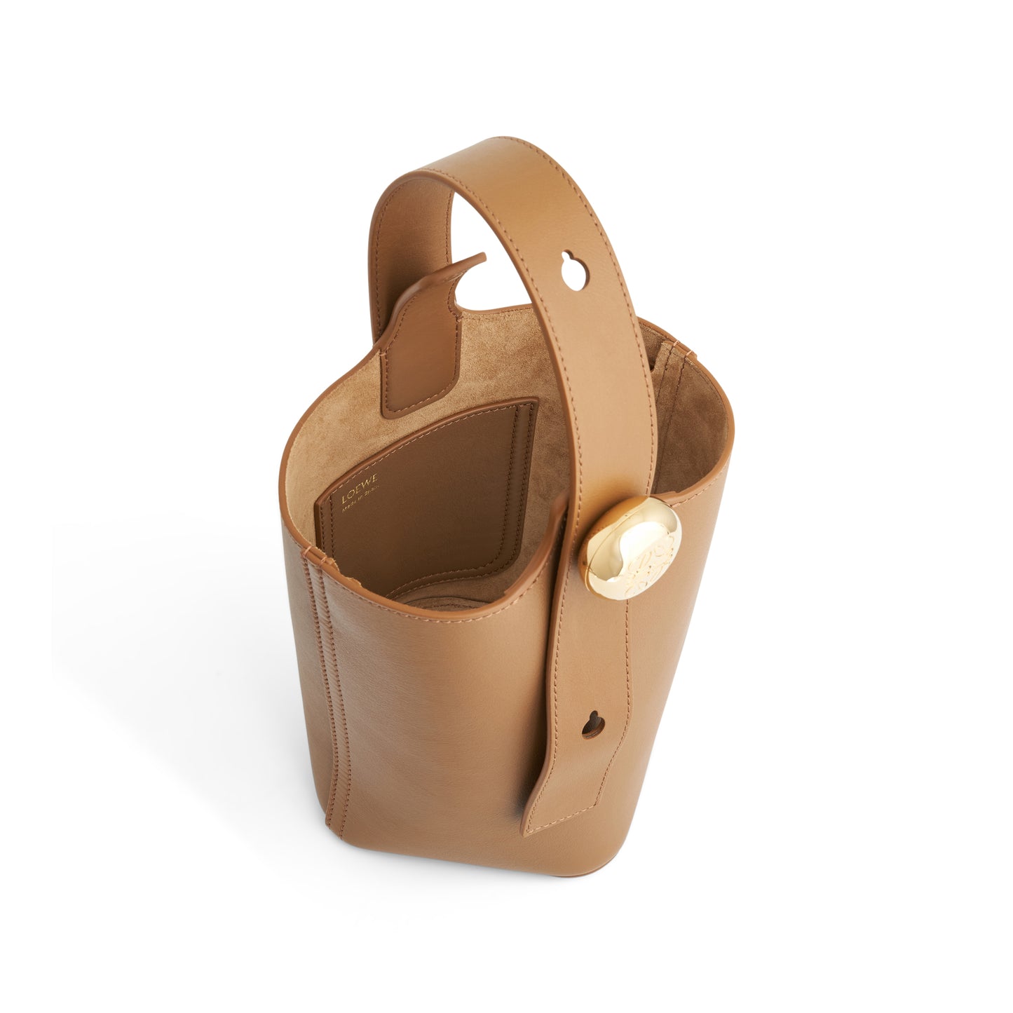 Mini Pebble Bucket Bag in Oak