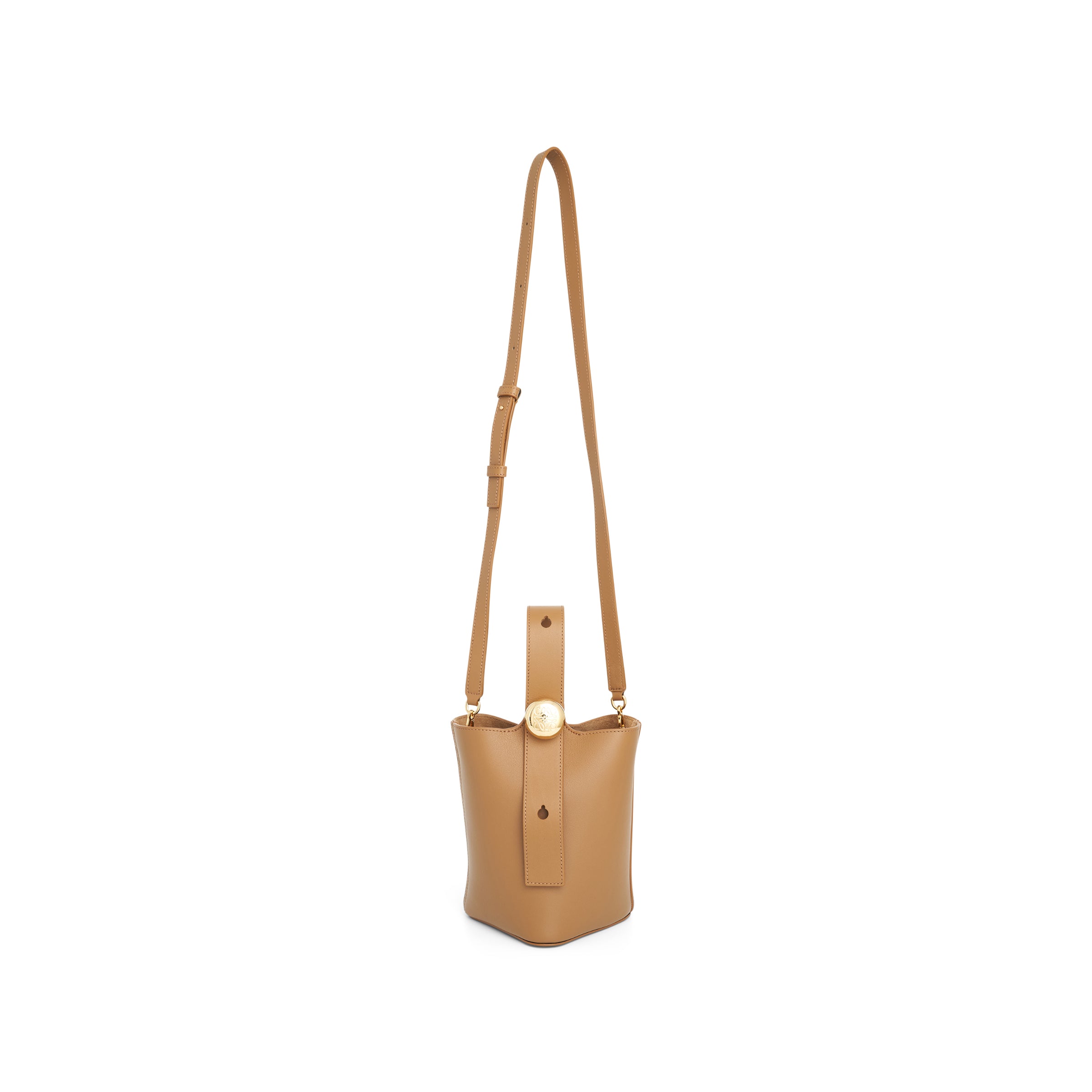 Mini Pebble Bucket Bag in Oak