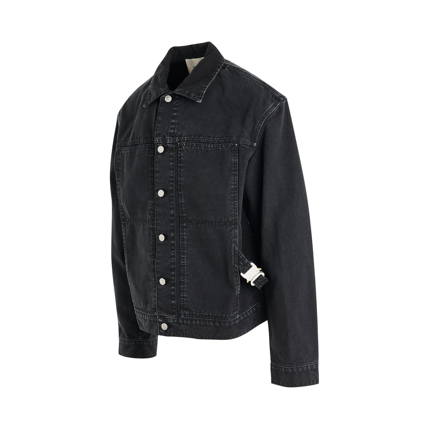 Buckle Denim Jacket in Washed Black