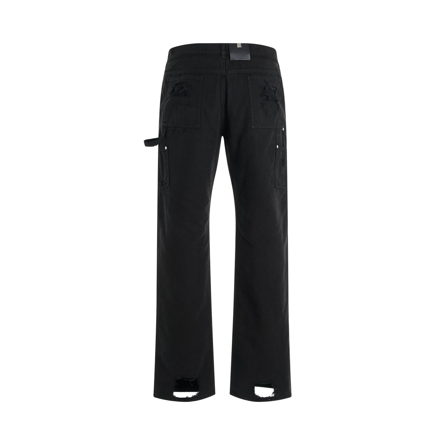 Destroyed Carpenter Pants in Washed Black