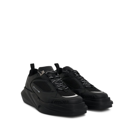 Mixed Mono Hiking Sneaker in Black/White