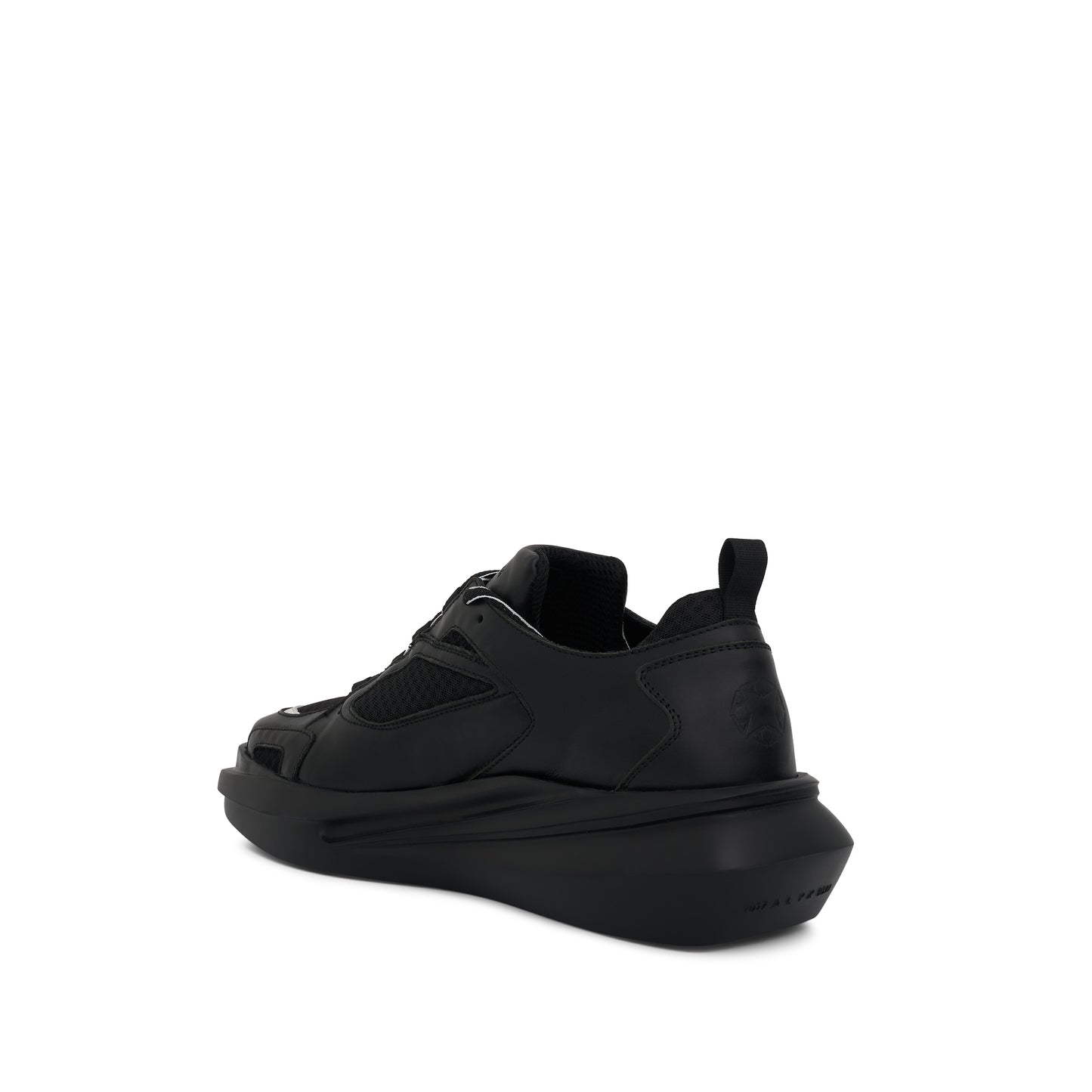 Mixed Mono Hiking Sneaker in Black/White