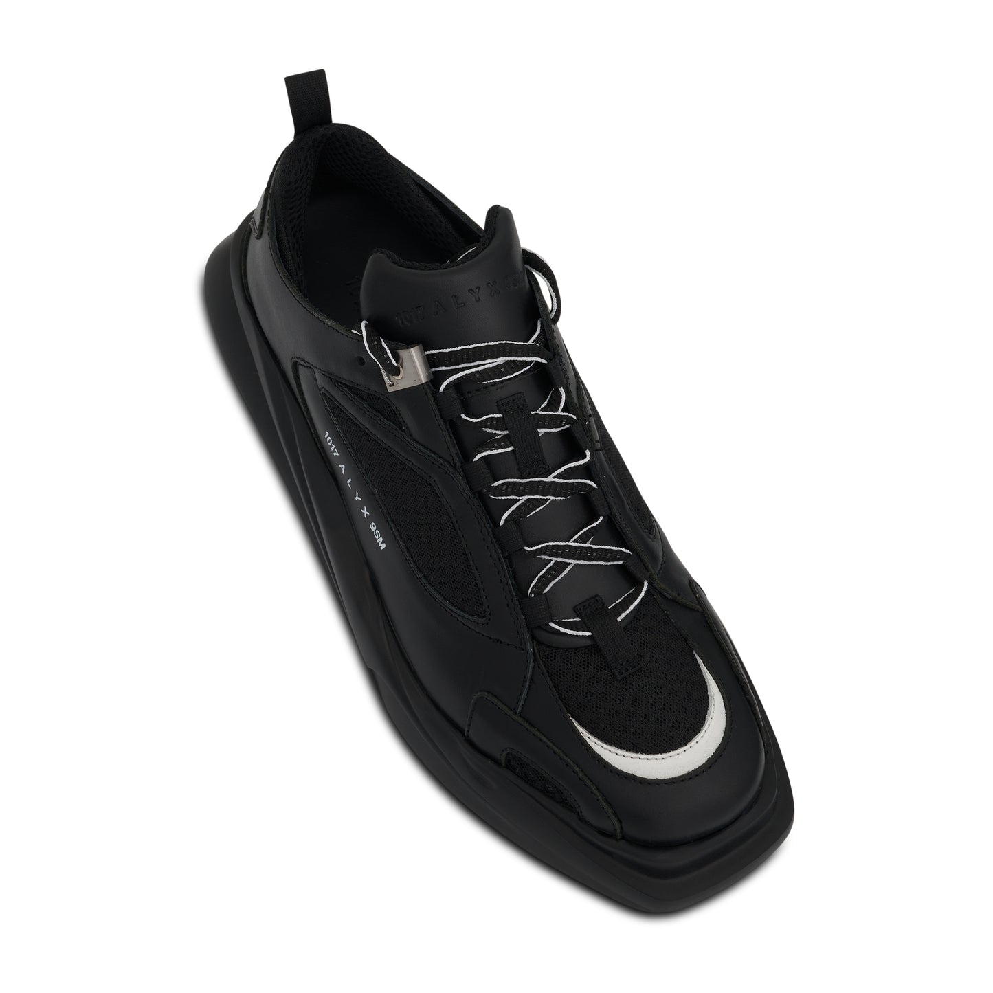 Mixed Mono Hiking Sneaker in Black/White