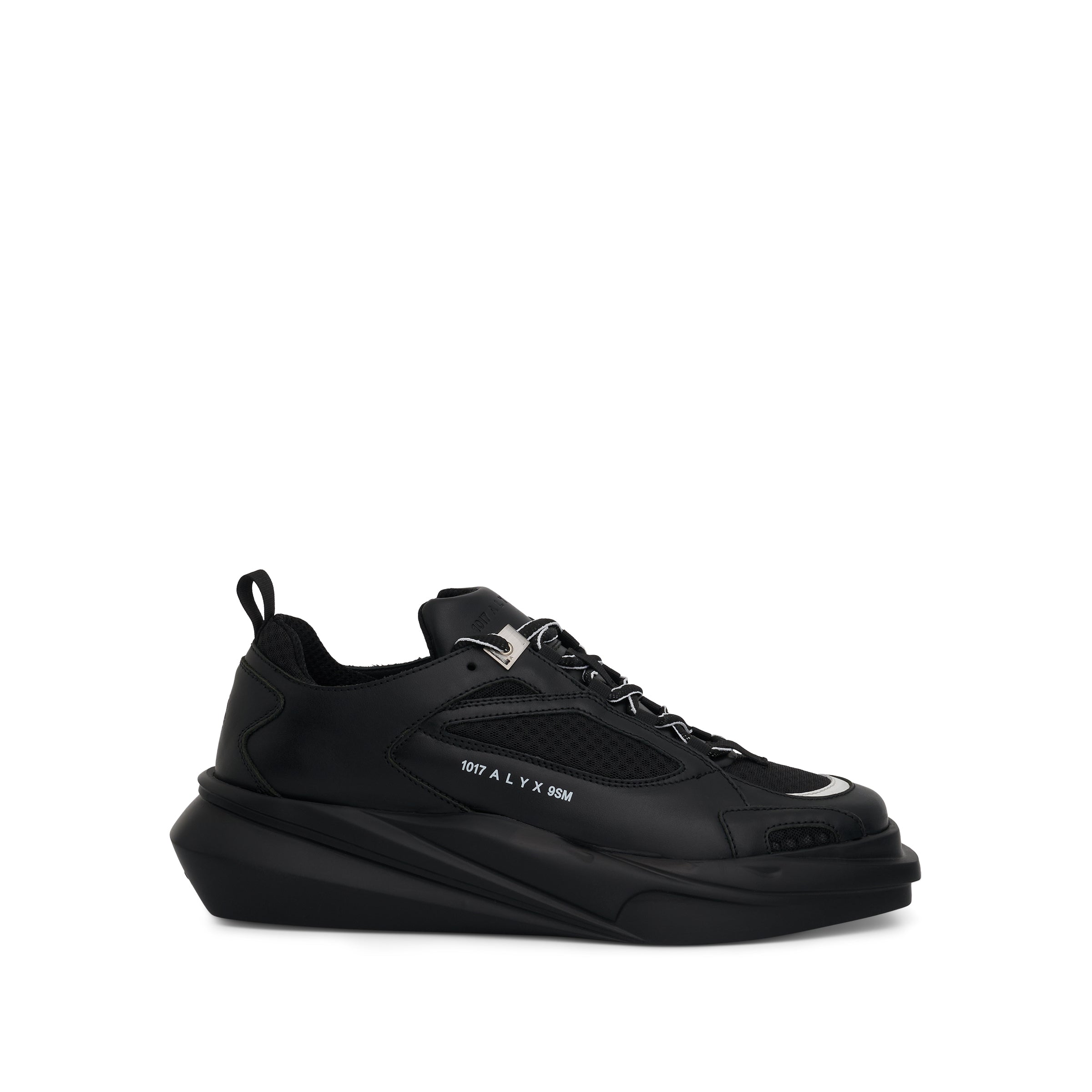 Mixed Mono Hiking Sneaker in Black/White