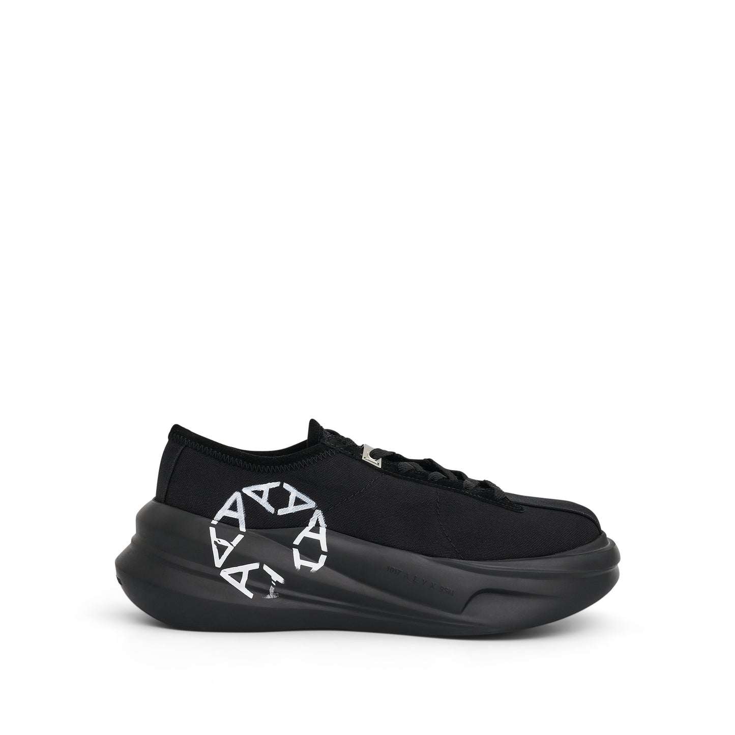 Aria Leather Sneaker in Black