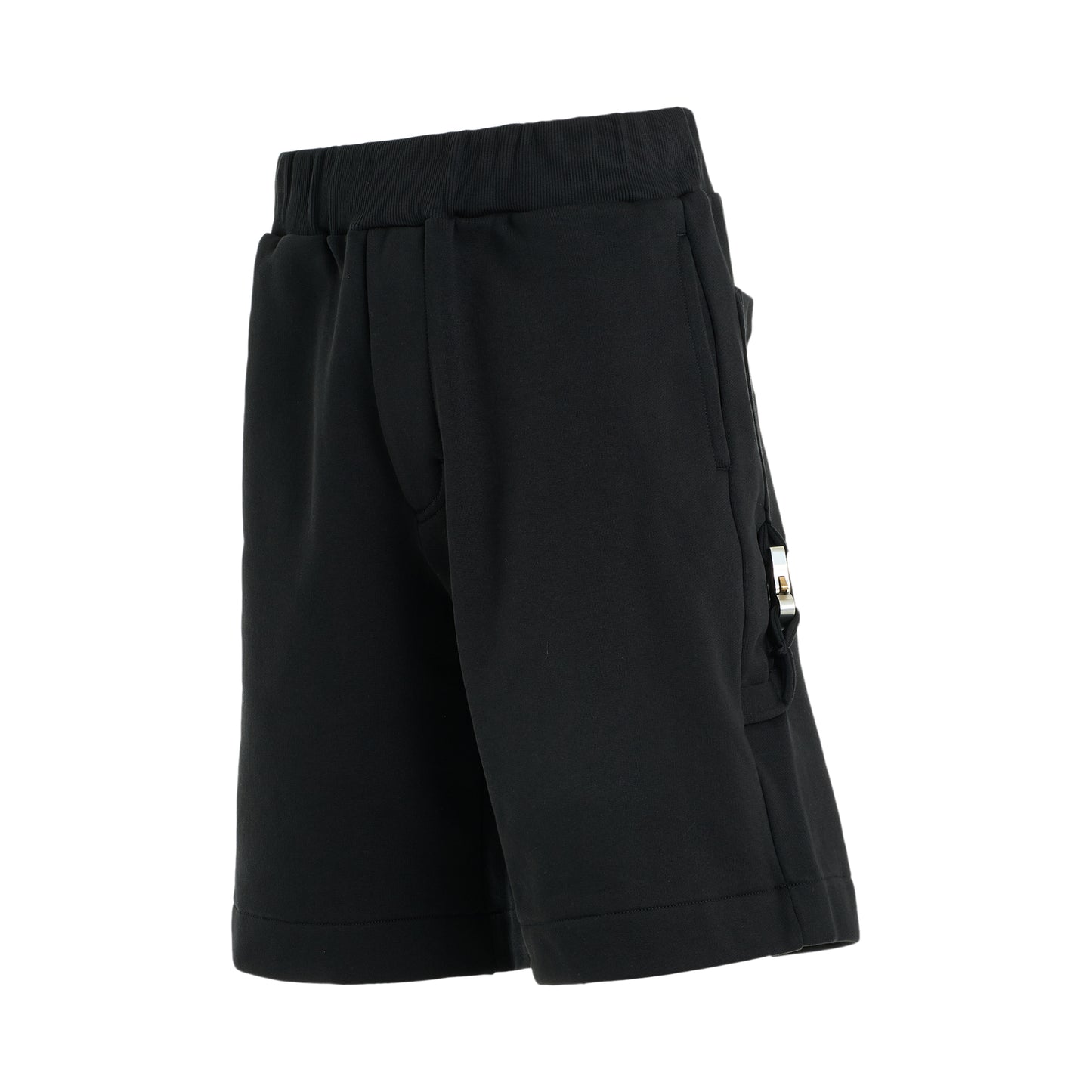 Carpenter Sweatshorts with Buckle in Black