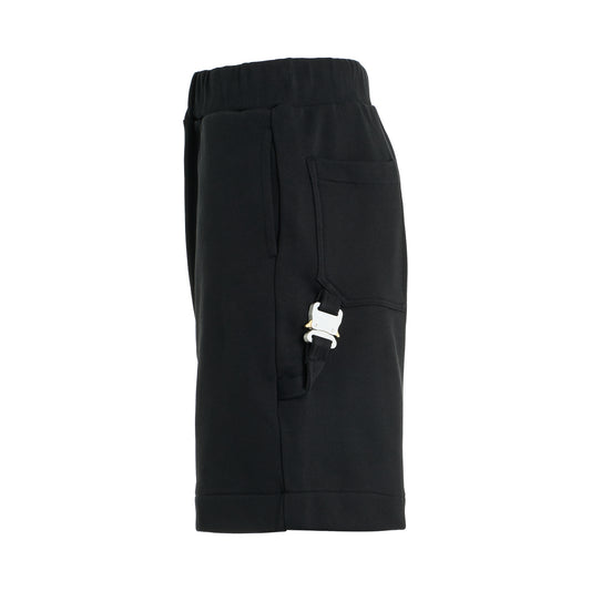 Carpenter Sweatshorts with Buckle in Black