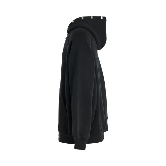 Lightercap Hood Zip Sweatshirt in Black