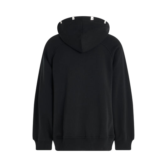 Lightercap Hood Zip Sweatshirt in Black