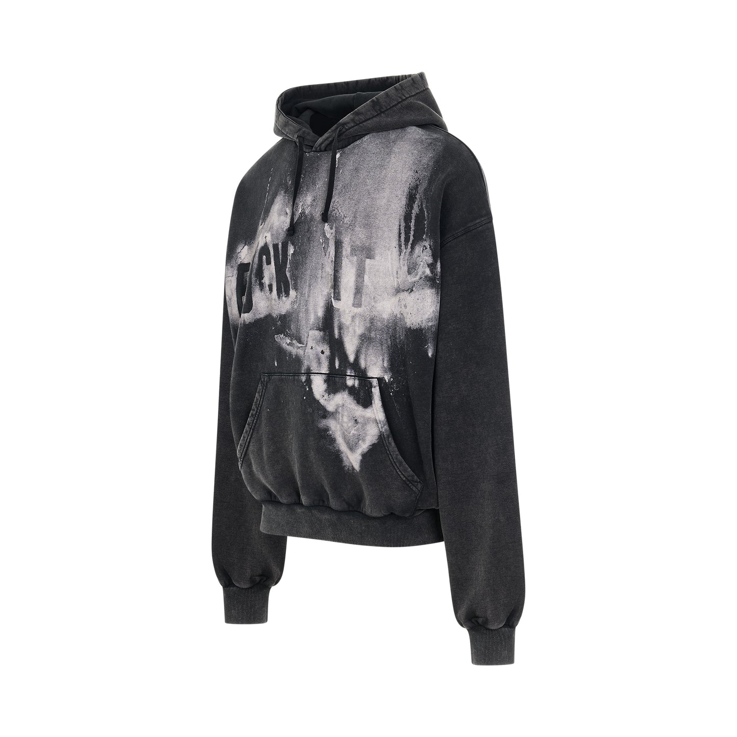 Oversized Mark Flood Graphic Hoodie in Black