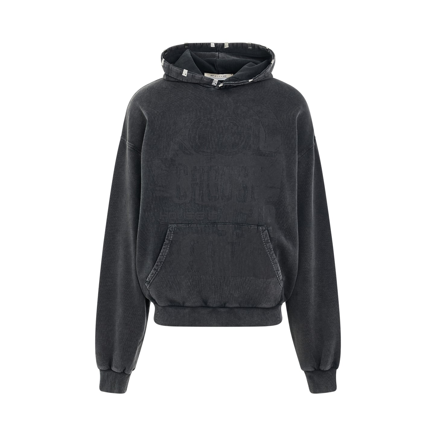 Oversized Mark Flood Hoodie in Black