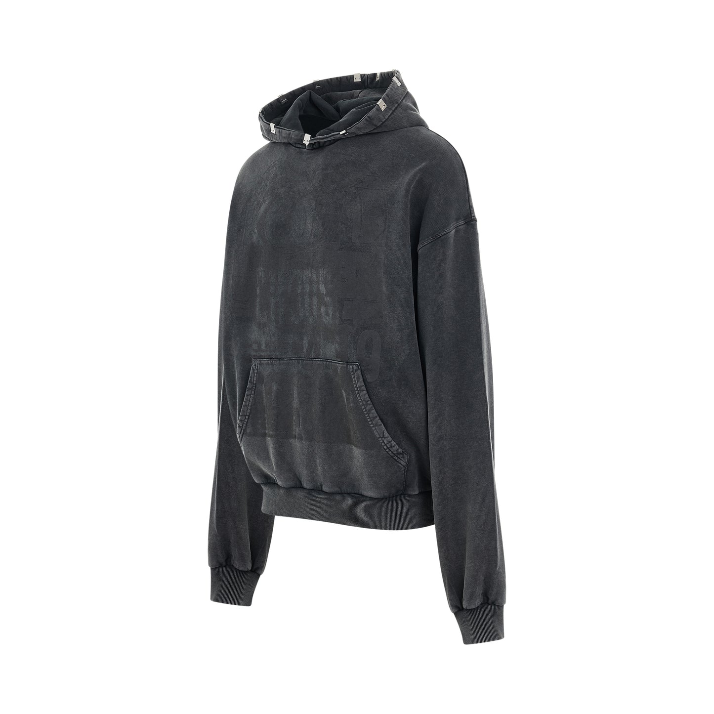 Oversized Mark Flood Hoodie in Black