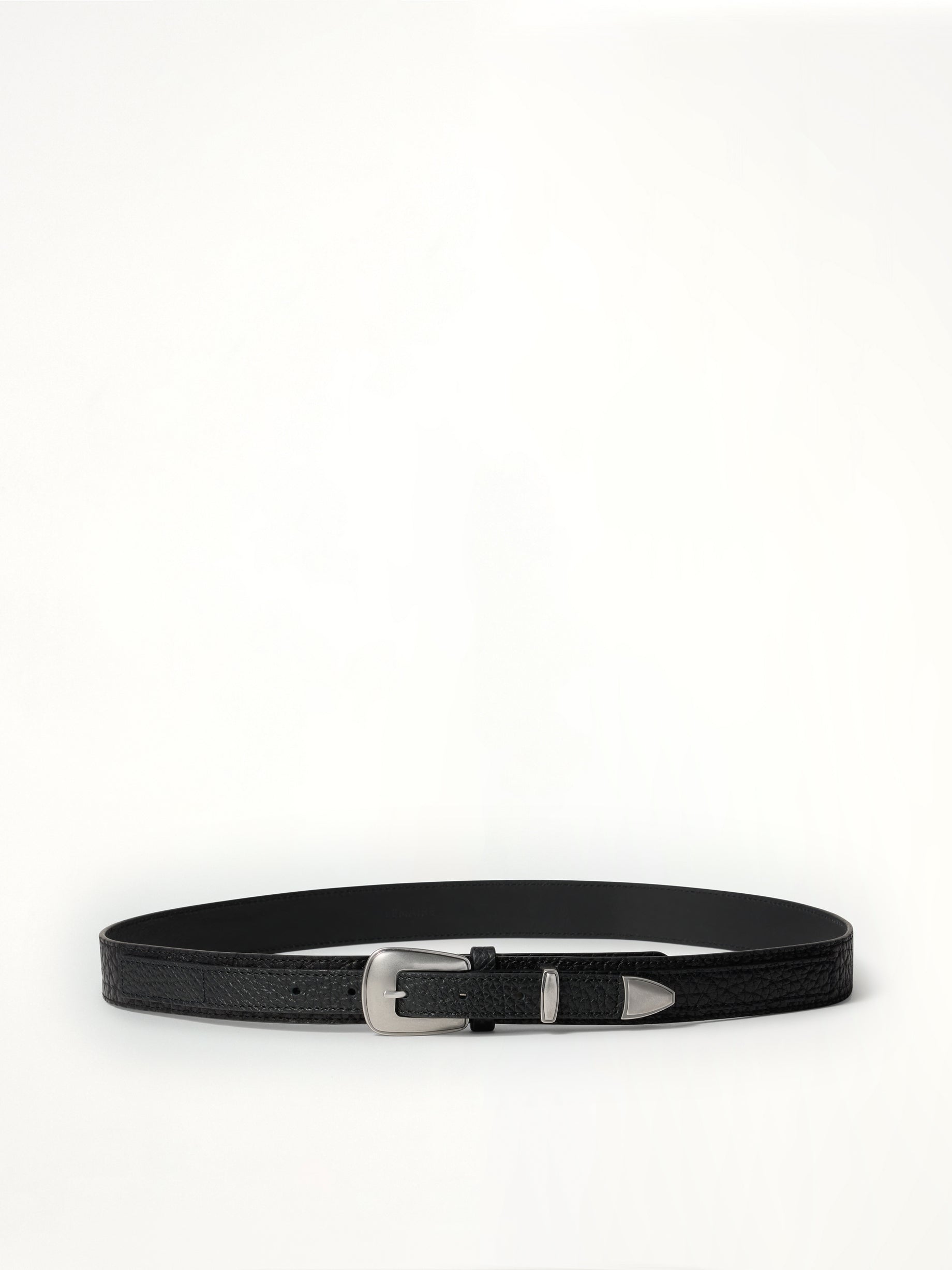 Minimal Western Belt in Black