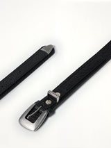 Minimal Western Belt in Black