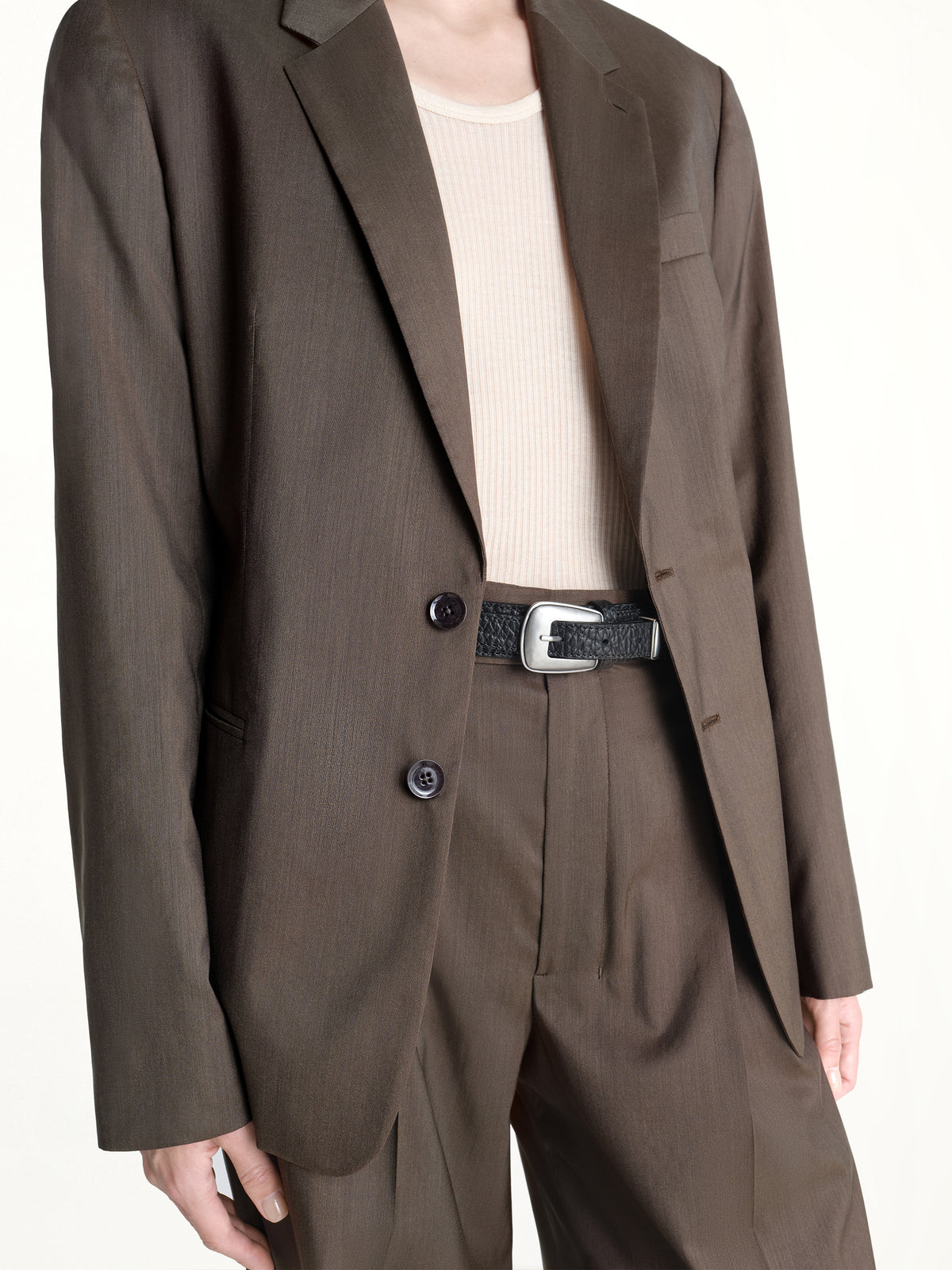 Minimal Western Belt in Black