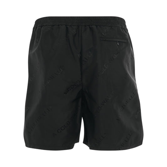 Monogram Shorts in Black