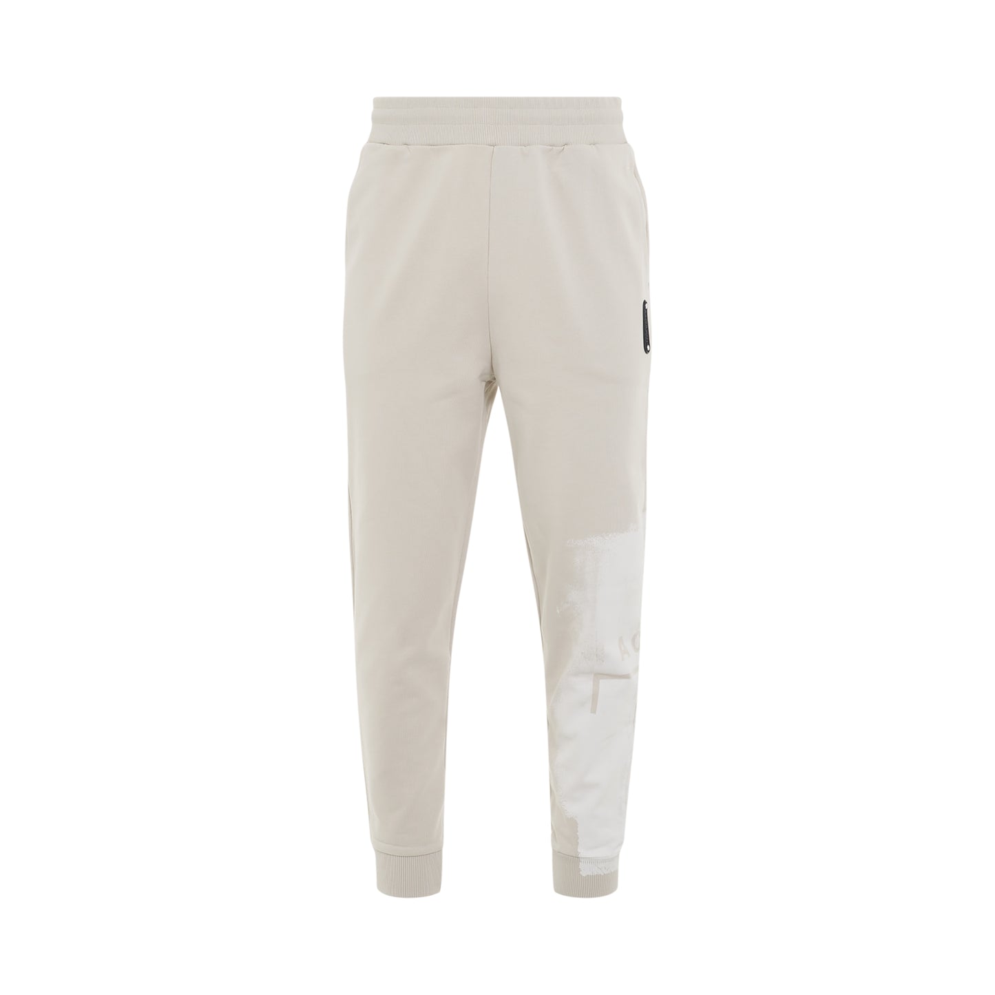 Brushstroke Painted Sweatpants in Bone