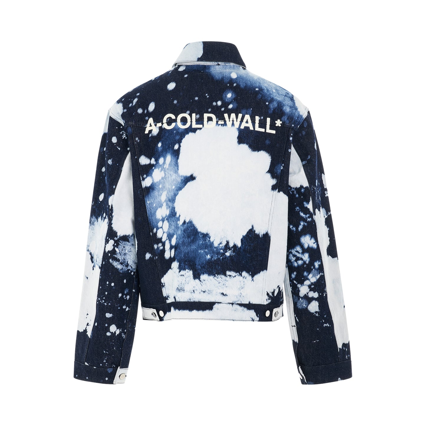 Back Logo Denim Jacket in Bleach Wash