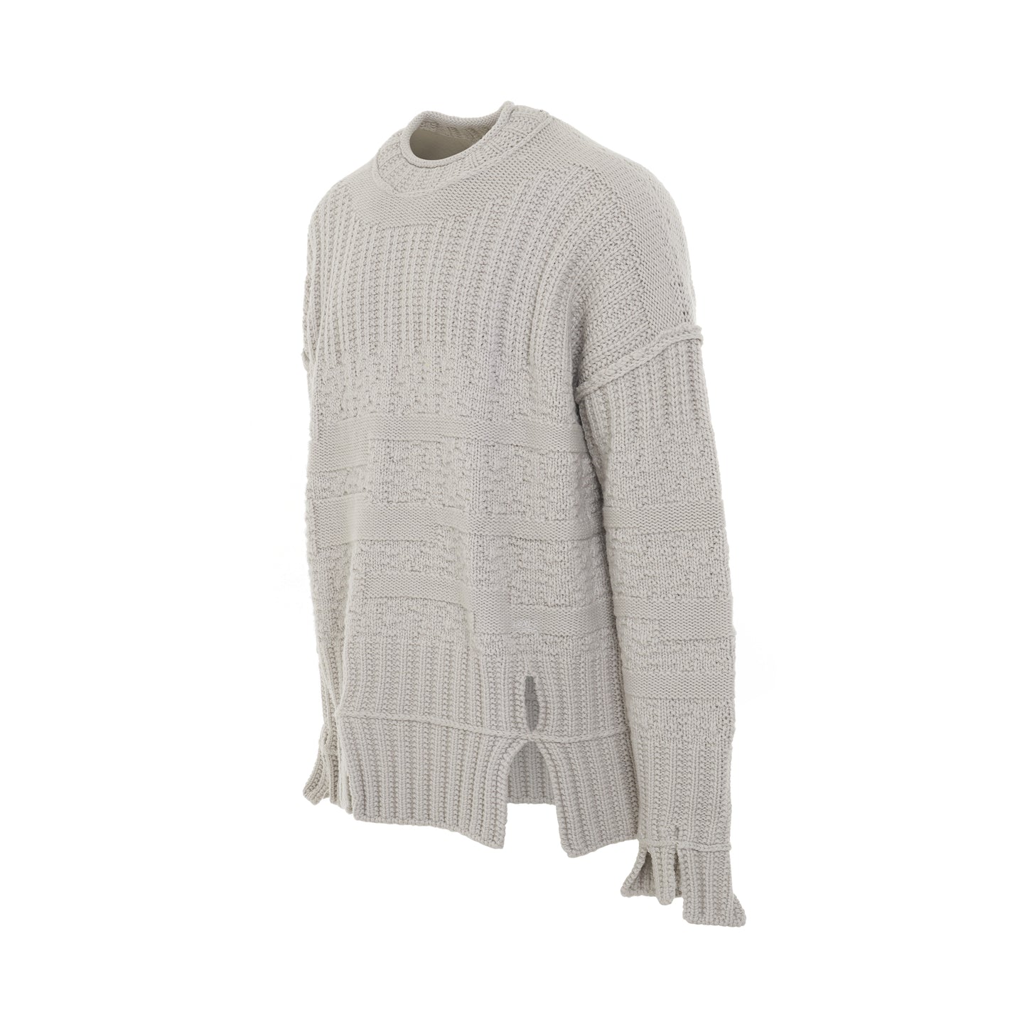 Textured Mock Neck Sweater in Bone