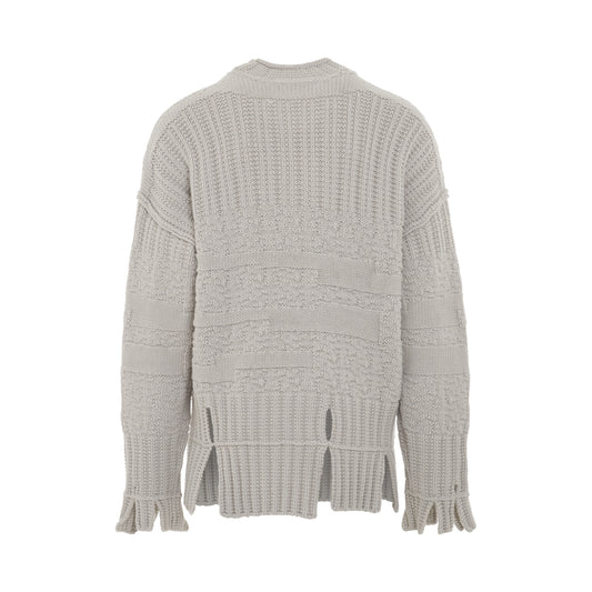 Textured Mock Neck Sweater in Bone