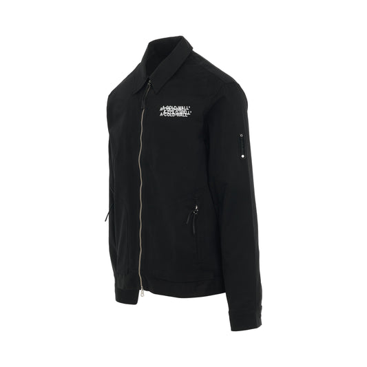 Logo Overlay Tech Overshirt in Black