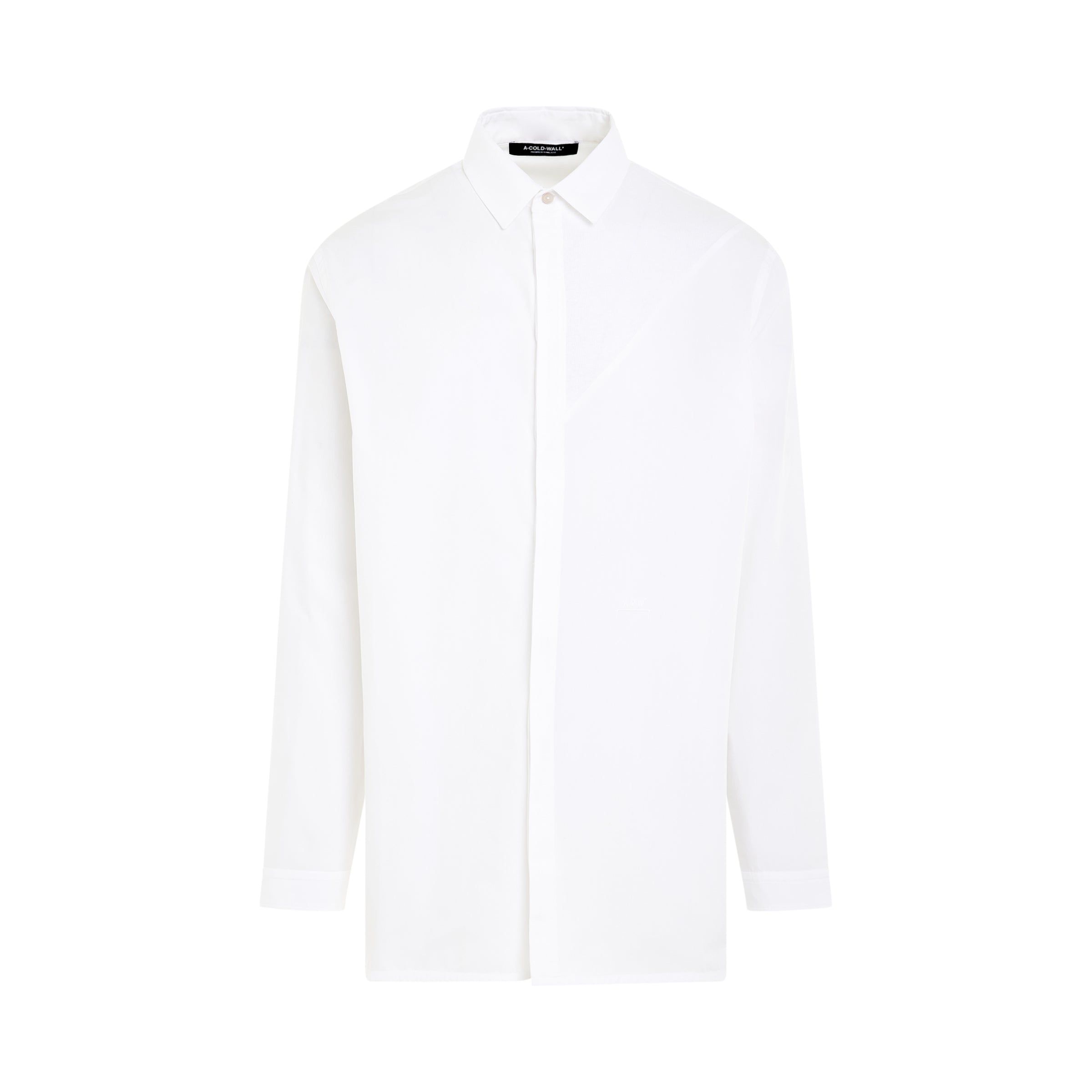 Contrast Panel Shirt in White