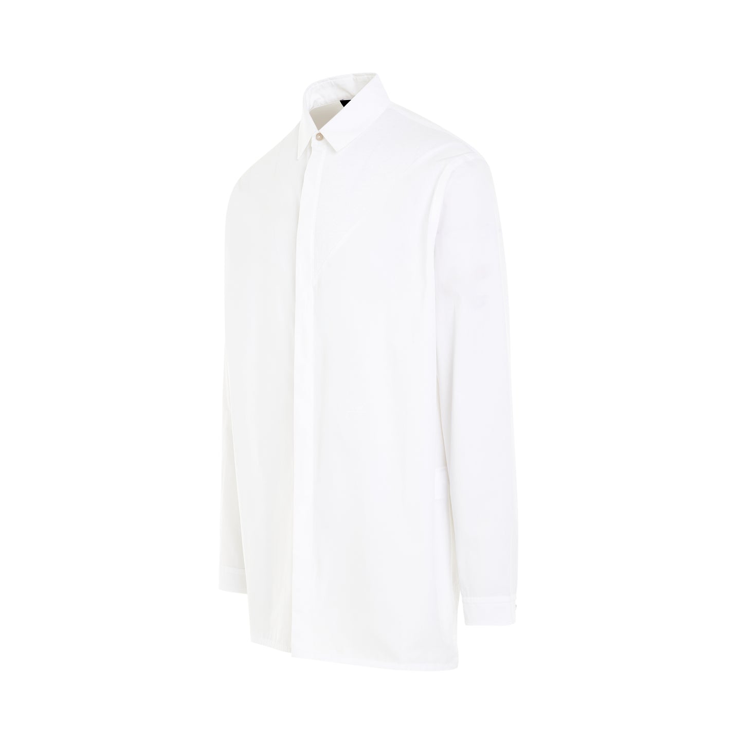 Contrast Panel Shirt in White