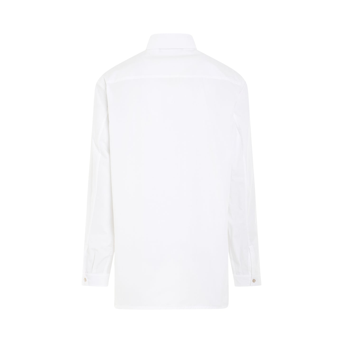 Contrast Panel Shirt in White