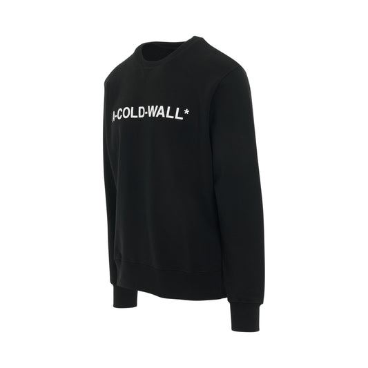 Essential Logo Cotton Sweatshirt in Black