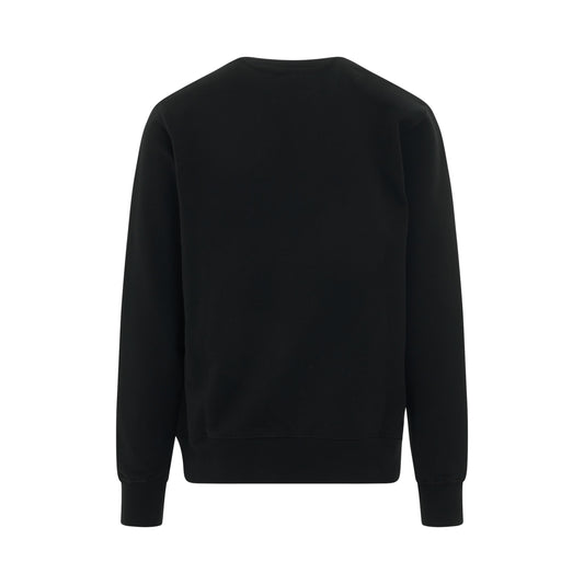 Essential Logo Cotton Sweatshirt in Black