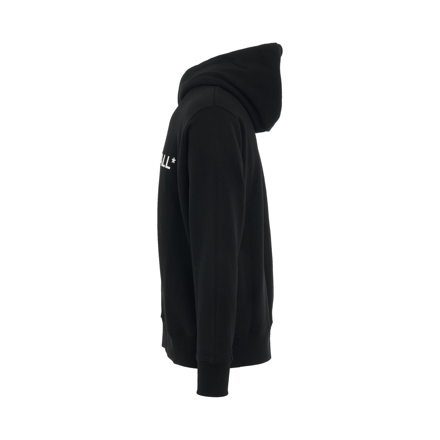 Essential Logo Cotton Hoodie in Black