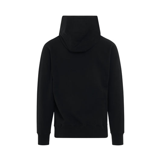 Essential Logo Cotton Hoodie in Black