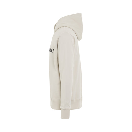 Essential Logo Cotton Hoodie in Bone