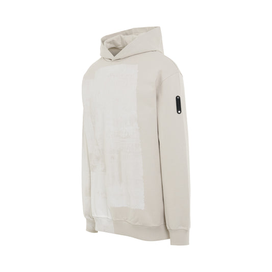 Brushstroke Painted Hoodie in Bone