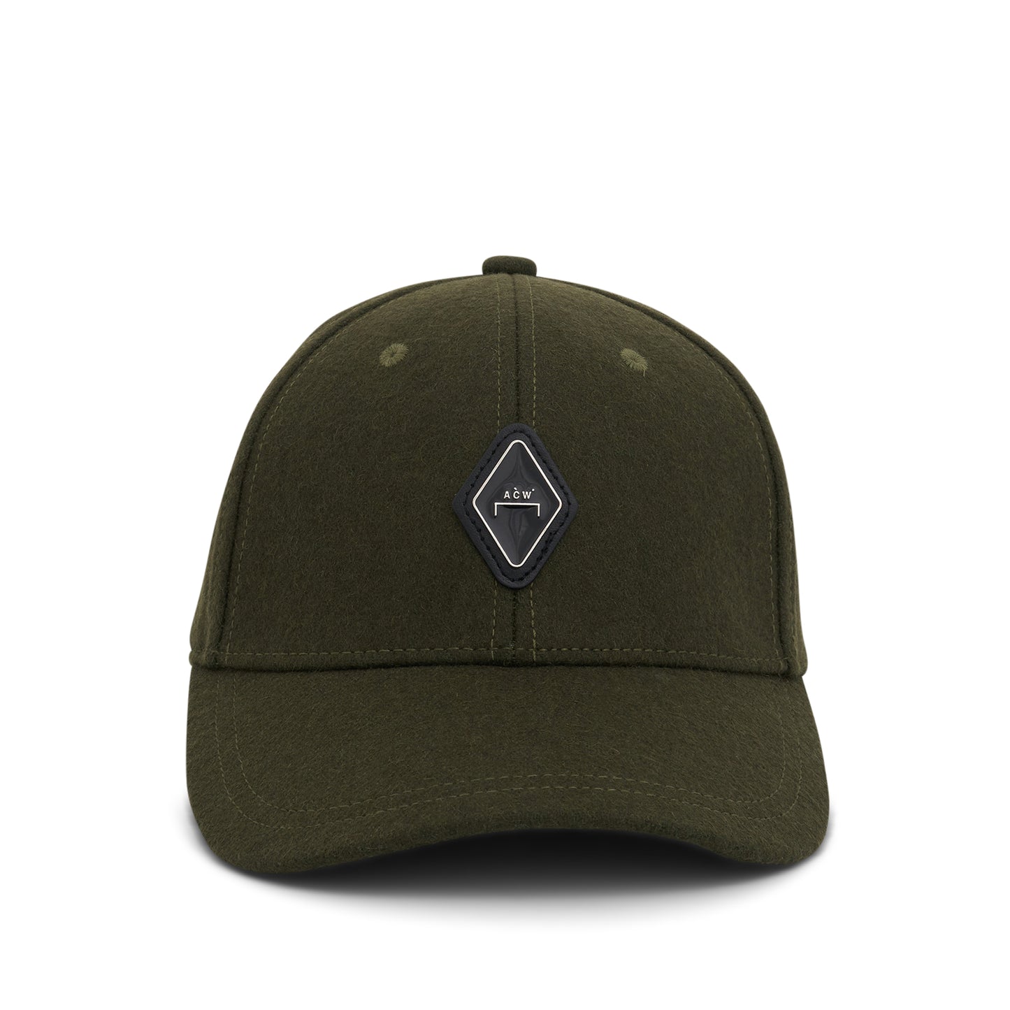 Diamond Wool Cap in Pine Green