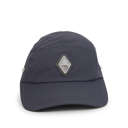 Diamond Hooded Cap in Navy