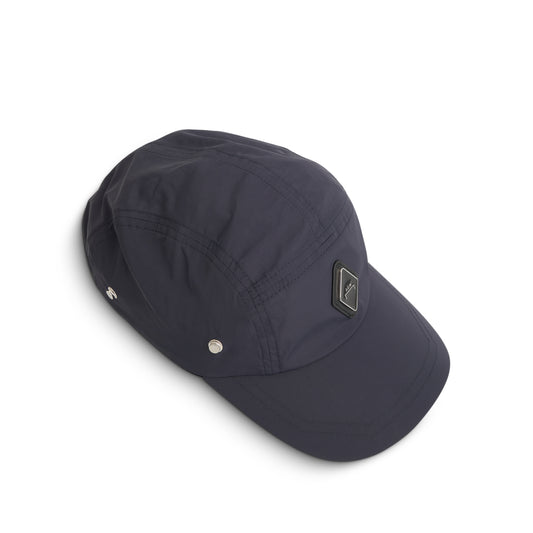 Diamond Hooded Cap in Navy