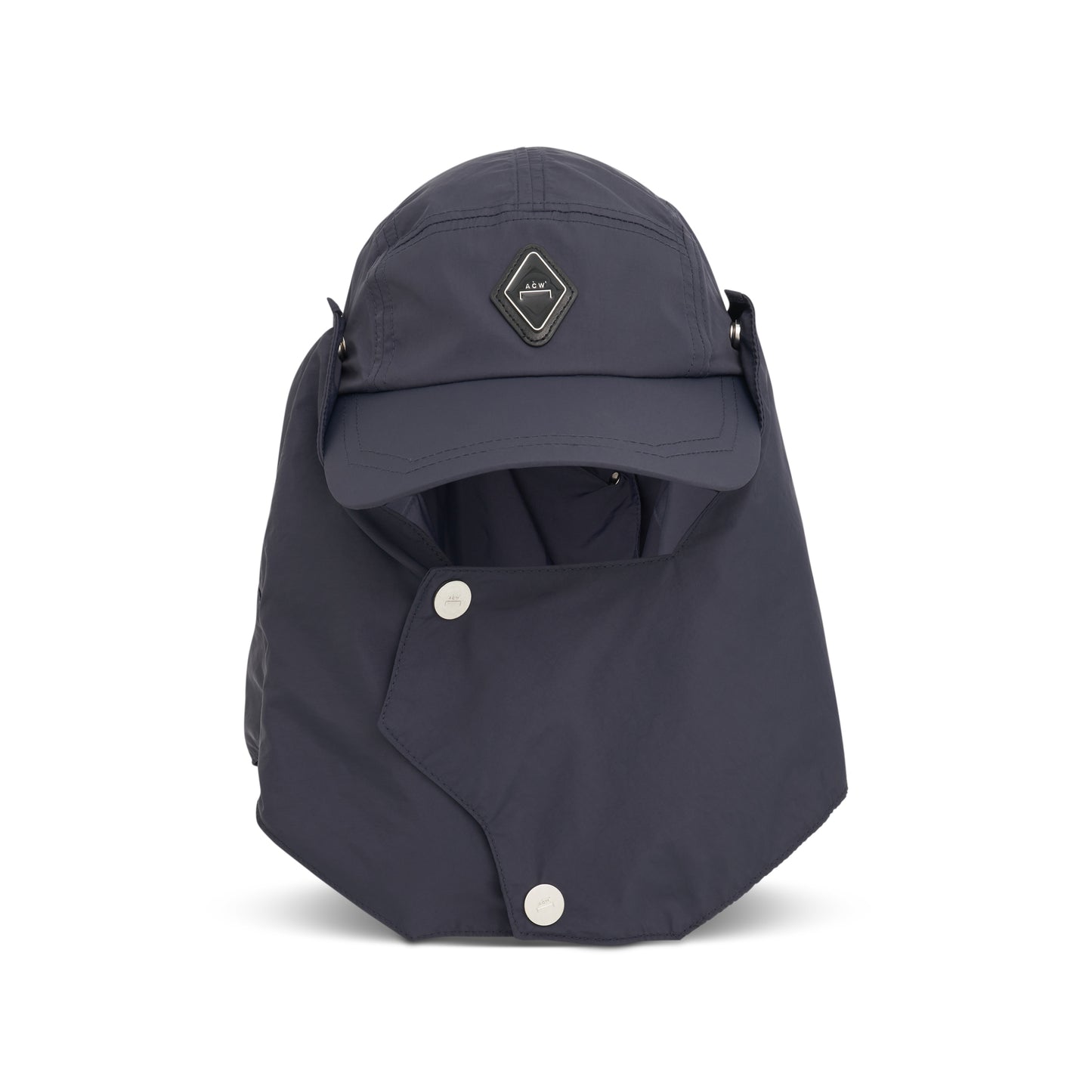 Diamond Hooded Cap in Navy