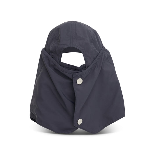 Diamond Hooded Cap in Navy