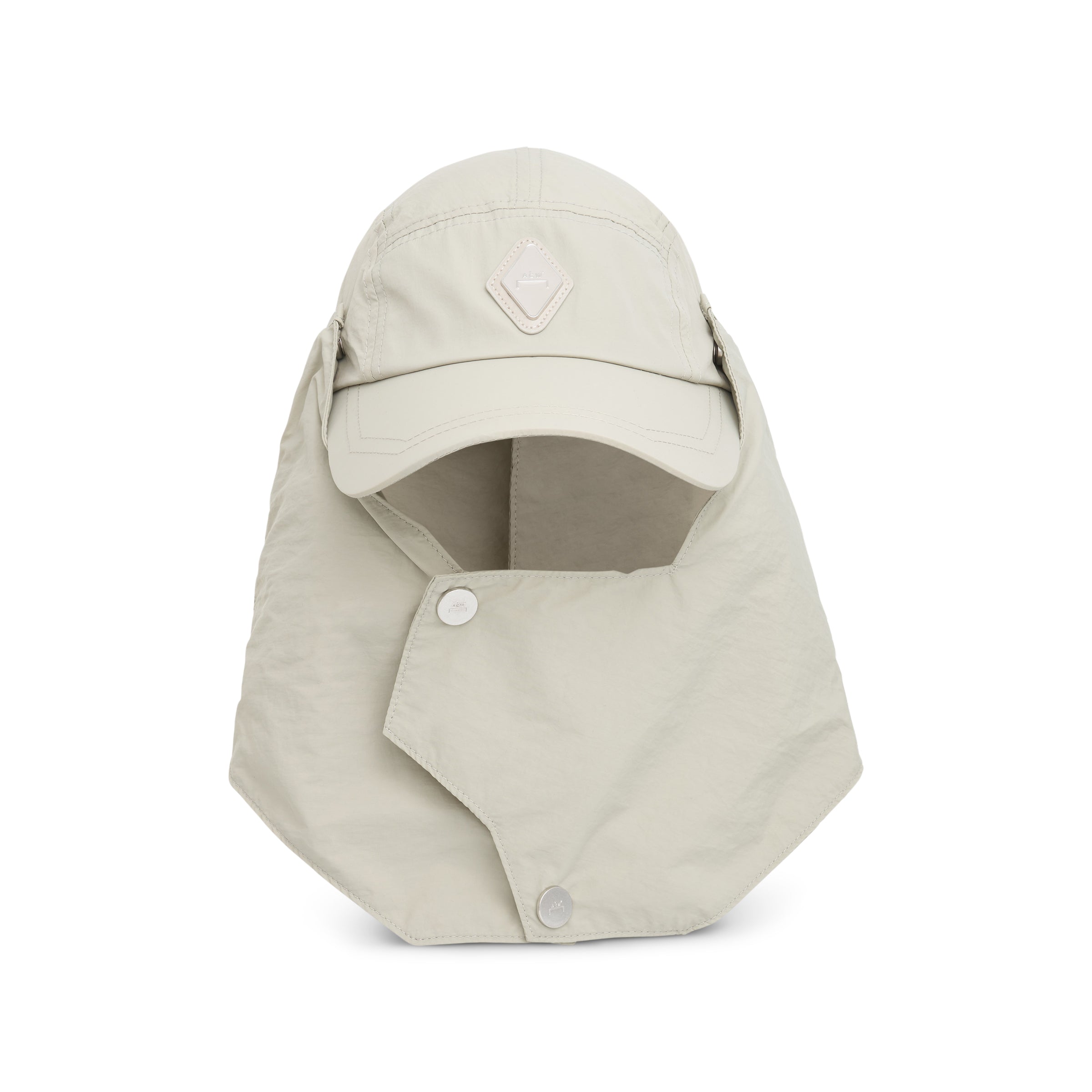 Diamon Hooded Cap in Stone