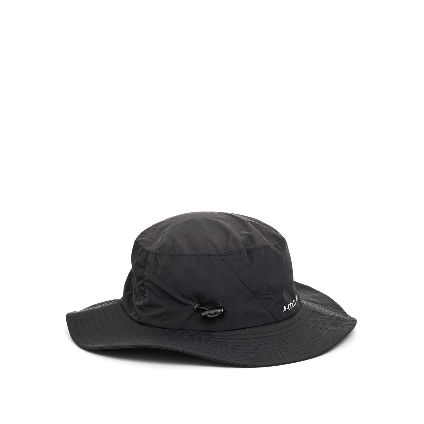 Utile Drawstring Bucket Hat in Black