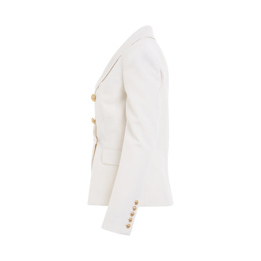 6 Button GDP Jacket in White